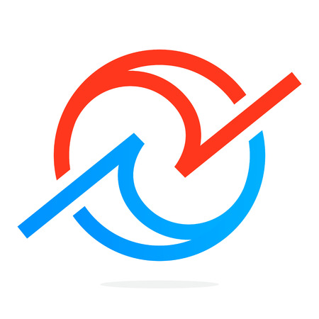 Letter trendy, flat colorful concept. Vector design template elements for your application or corporate identity.のイラスト素材