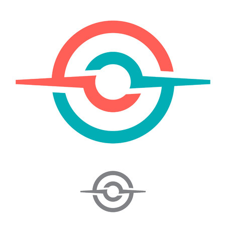 Letter trendy, flat colorful concept. Vector design template elements for your application or corporate identity.のイラスト素材