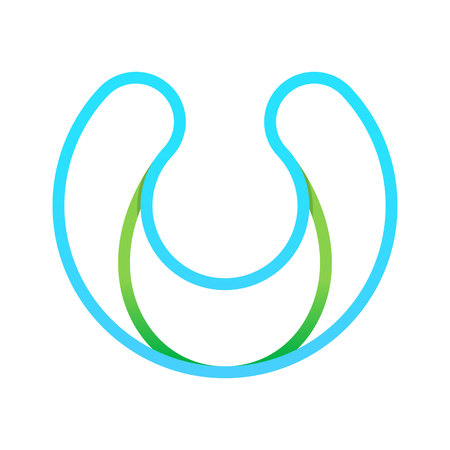 Letter trendy, flat colorful concept. Vector design template elements for your application or corporate identity.のイラスト素材