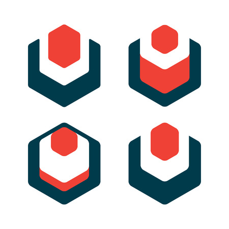 Letter trendy, flat colorful concept. Vector design template elements for your application or corporate identity.のイラスト素材