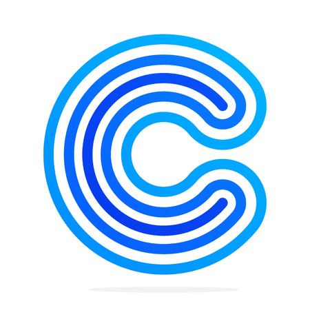Letter trendy, flat colorful concept. Vector design template elements for your application or corporate identity.のイラスト素材