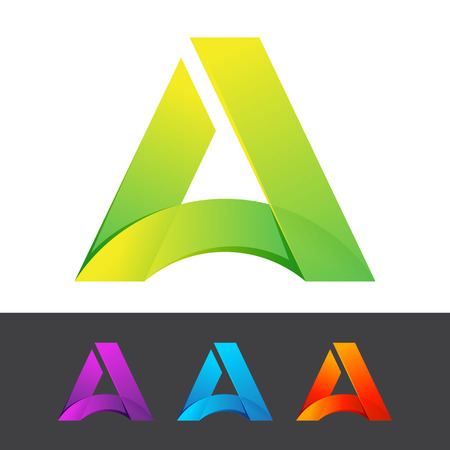 Letter volume colorful concept. Vector design template elements for your application or corporate identity.のイラスト素材