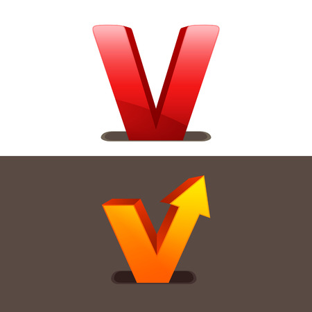 Letter volume colorful concept. Vector design template elements for your application or corporate identity.のイラスト素材