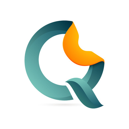 Letter volume colorful concept. Vector design template elements for your application or corporate identity.のイラスト素材