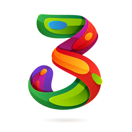 Number multicolored vector design template elements for your application or corporate identity.のイラスト素材