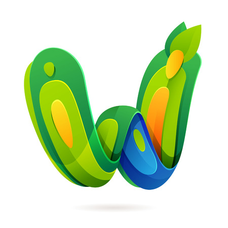 Letter multicolored vector design template elements for your application or corporate identity.のイラスト素材