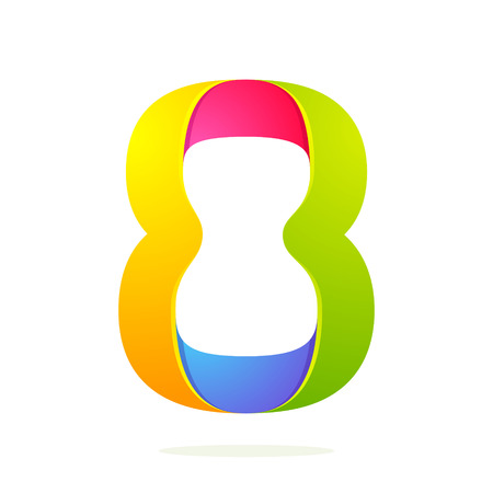 Number volume colorful concept. Vector design template elements for your application or corporate identity.のイラスト素材