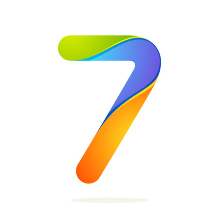 Number volume colorful concept. Vector design template elements for your application or corporate identity.のイラスト素材