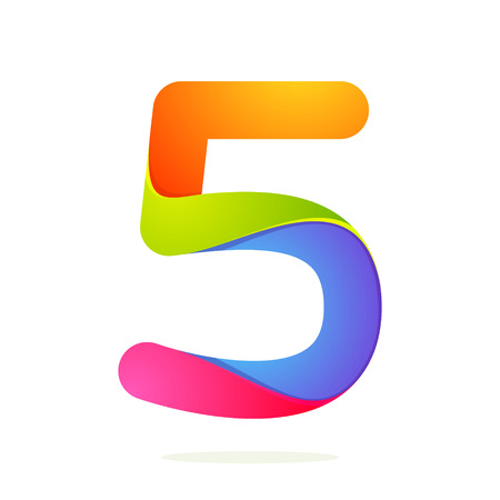 Number volume colorful concept. Vector design template elements for your application or corporate identity.のイラスト素材