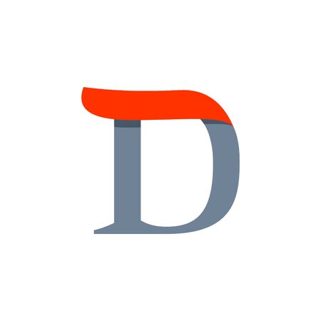 Fast speed D serif letter logo. Vector classic typeface for delivery labels, sport headlines, race posters,  cards etc.のイラスト素材