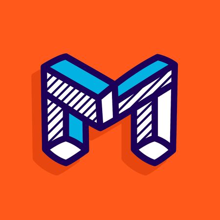M letter  icon.のイラスト素材