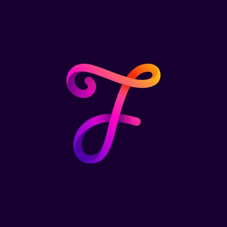 Number seven neon light handwritten script font for night club labels, futuristic company, casino posters etc.のイラスト素材