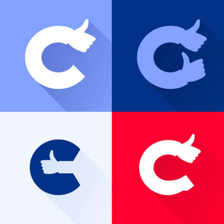 Vector logo design template elements for your application or corporate identity.のイラスト素材