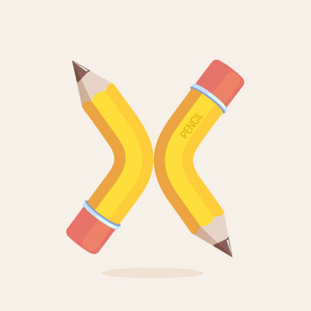 X letter formed by pencil. Vector design template elements for your application or corporate identity.のイラスト素材