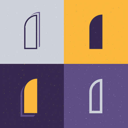 Letter I stencil logo set. Flat icons perfect to use in any military labels, sport logos, graffiti posters, construction identity, etc.のイラスト素材