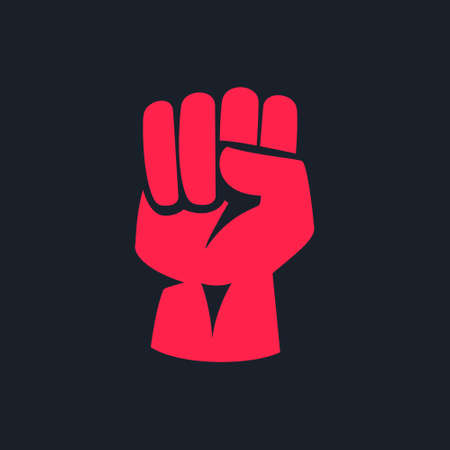 A raised fist. Vector elements for your application or corporate identity design.のイラスト素材