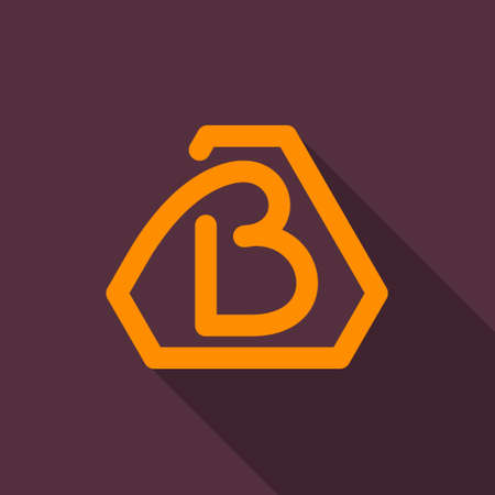 B letter in a triangle logo. Vector design template elements for your application or corporate identity.のイラスト素材
