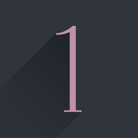 Number one condensed serif logo. Perfect to use in elegant branding, luxury label, wedding...
