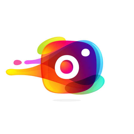 Photo sharing social media icon in watercolor style with colorful gradients and splashes.のイラスト素材