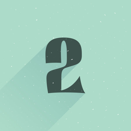 Number two logo for your fun and happy design projects. You'll get a playful sign for fun advertising, fashion stickers, summer posters, wedding logos, retro sale themes and much more.のイラスト素材