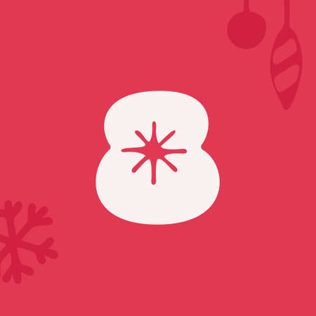 Number eight logo with star for Christmas and 2022 New Year design. Perfect for your family gifts...