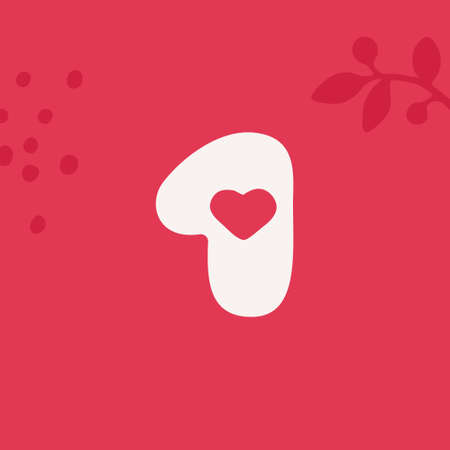 Number one logo with heart for Christmas and 2022 New Year design. Perfect for your family gifts package, greeting cards to your colleagues, and t-shirts prints.のイラスト素材
