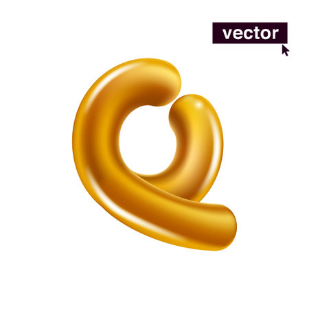 Letter Q . Metallic golden balloon icon. Realistic 3D luxury design in fun style with glossy shine effects. Vector illustration for Black Friday, Christmas and New Year Sale, Birthday celebration.のイラスト素材