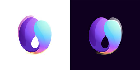 sphere logo. Yin and yang in circle emblem. Energy shield. Vector element for your Finance app, vibrant game branding, Stock market identity, business t-shirts, globe blockchain adv.のイラスト素材