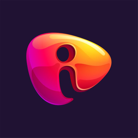 Initial letter I logo cut out of triangle sphere shape. Multicolor metallic arrow icon template. Abstract vector design element. Perfect for play button, fintech identity, sport emblem, delivery app.のイラスト素材