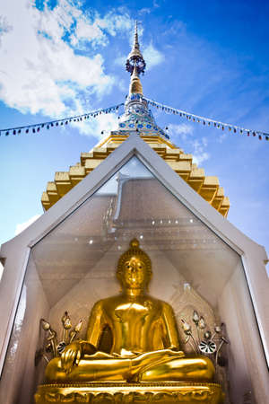 Buddha statue and  sky in Wat thai, Chiang mai, Thailand  の写真素材