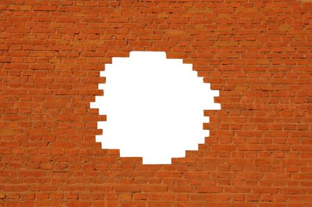 Orange brick wall frameの写真素材