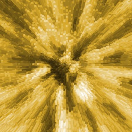 Golden cube abstract backgroundの写真素材