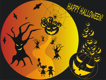 Happy halloween backgroundのイラスト素材