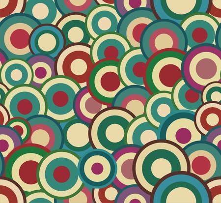 Retro seamless  abstract texture with circlesのイラスト素材