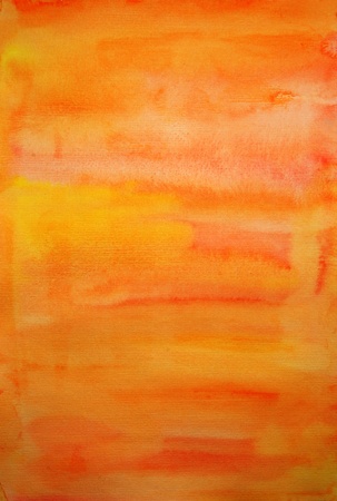 Orange watercolor  hand painted art background for scrapbooking designの写真素材