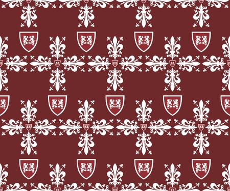 Seamless brown victorian royal textureのイラスト素材