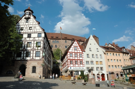 Nuremberg,Bavaria,Germany,August 19,2012 - Tourists visiting house of famous german painter Albrecht Durerのeditorial素材
