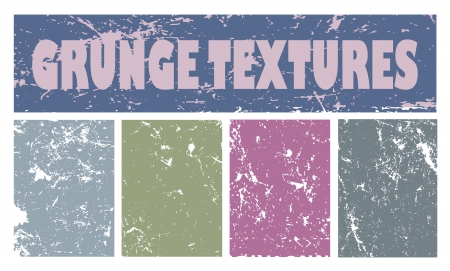 Four grunge  textures for your designのイラスト素材