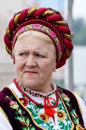 Kiev,Ukraine,May 31,2014 - senior women singing traditional ukrainian song at Day of Kiev holidayのeditorial素材