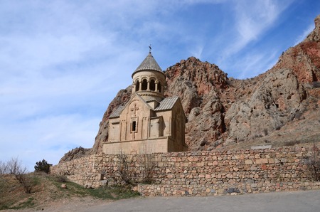 Surb Astvatsatsin church in Noravank orthodox monastery, located in gorge made by Amaghu River,Armeniaの写真素材