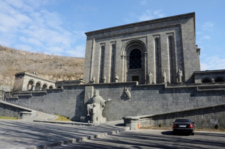 YEREVAN, ARMENIA - MARCH 14:The Mesrop Mashtots Institute of Ancient Manuscripts, also called Matenadaran, museum of ancient manuscripts and research institute ,on March 14, 2015 in Yerevanのeditorial素材