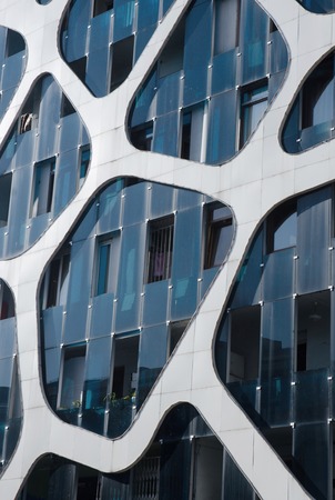 BATUMI, ADJARA,GEORGIA - OCTOBER 22:  The modern architecture of the residential building, located...