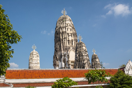 Wat Mahathat places of worship. The temple is in Ratchaburi province Thailand.の写真素材