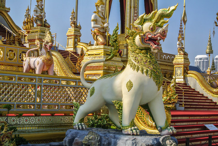 Decorating a crematorium for The Royal Cremation Ceremony of His Majesty the Late King, KING RAMA 9, 2017のeditorial素材