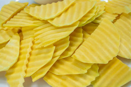 Picture of Sweet mango with fish sauce that is a famous Thai food can be found in many provinces of Thailandの写真素材