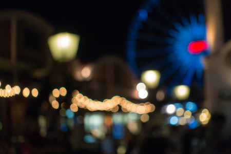 City night light blur bokeh , bokeh background.の写真素材