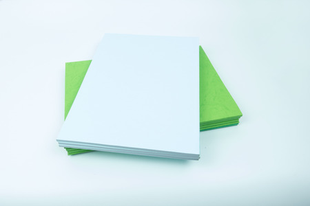 Pile of books isolated on white backgroundの写真素材