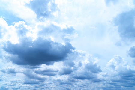 Beautiful blue sky with cloudy. Color sky is clear with white clouds on natural background.
