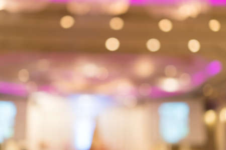 Abstract bokeh lights in the wedding banquet.の写真素材