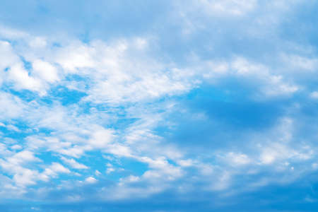 Beautiful blue sky with cloudy. Color sky is clear with white clouds on natural background.の写真素材